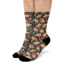 Funky Celestial Mushrooms Fit Crew Socks CARTIO0713
