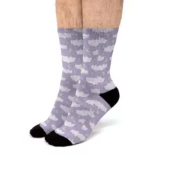 Vampire Ghost Bats - Purple Fit Crew Socks CARTIO0714