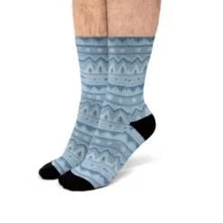 Cozy Winter Forest Pattern Fit Crew Socks CARTIO0759