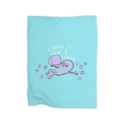 Strange Planet Special Product: Chaos Is How I Learn Premium Fleece Blanket CARTIO0914