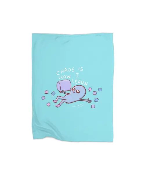 Strange Planet Special Product: Chaos Is How I Learn Premium Fleece Blanket CARTIO0914