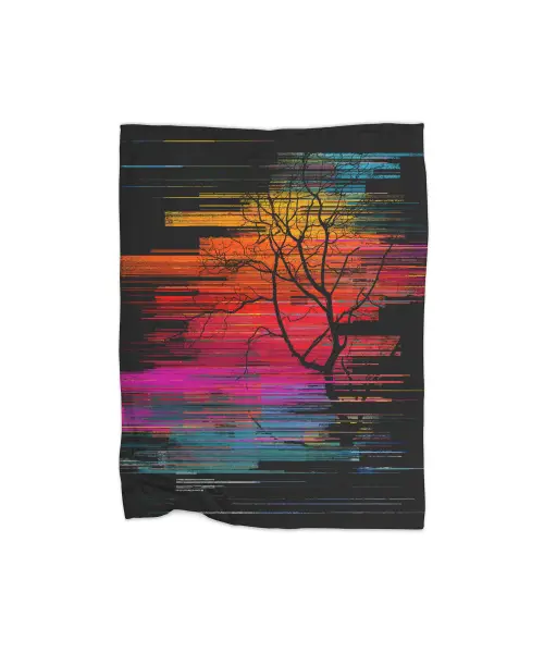 Sunset Fusion (Lone Tree Version) Premium Fleece Blanket CARTIO0916