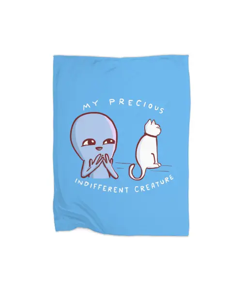Strange Planet Special Product: My Precious Indifferent Creature Premium Fleece Blanket CARTIO0919