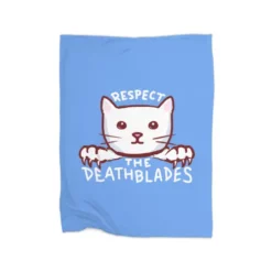 Strange Planet Special Product: Respect The Death Blades (Blue) Premium Fleece Blanket CARTIO0921