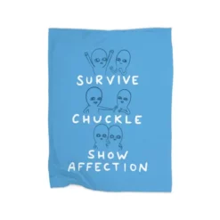 Strange Planet Special Product: Survive Chuckle Show Affection Characters Premium Fleece Blanket CARTIO0922