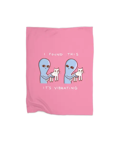 Strange Planet Special Product: I Found This It's Vibrating Premium Fleece Blanket CARTIO0938