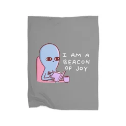 Strange Planet Special Product: I Am A Beacon Of Joy Premium Fleece Blanket CARTIO0942