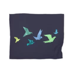 Migration Of Paper Birds Premium Fleece Blanket CARTIO0943