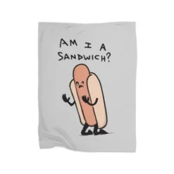 Am I A Sandwich? - Dark Text Variant Premium Fleece Blanket CARTIO0949