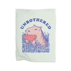 Unbothered Capybara Premium Fleece Blanket CARTIO0966