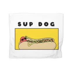 Sup Dog Hot Dog Premium Fleece Blanket CARTIO0970