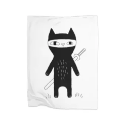 Ninja Cat Premium Fleece Blanket CARTIO0974
