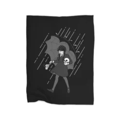Salty Goth Girl Premium Fleece Blanket CARTIO0979