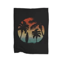 Retro Surf Sunset Premium Fleece Blanket CARTIO0988