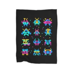 Video Games Retro Vibes Premium Fleece Blanket CARTIO1011