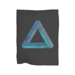 Optical Illusions-Blue Premium Fleece Blanket CARTIO1014