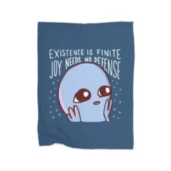 Strange Planet: Joy Needs No Defense Premium Fleece Blanket CARTIO1026