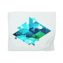Geometric Landscape Premium Fleece Blanket CARTIO1028
