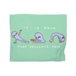 Strange Planet Special Product: It Is Pain That Prevents Pain Premium Fleece Blanket CARTIO1035