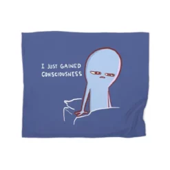 I Just Gained Consciousness Premium Fleece Blanket CARTIO1039