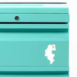 A Skeleton Enjoying A Slice Of Pizza Custom Shape Magnet CARTIO1169